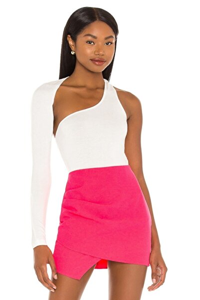 By Kul Design Жіночий білий боді з асиметричним кроєм