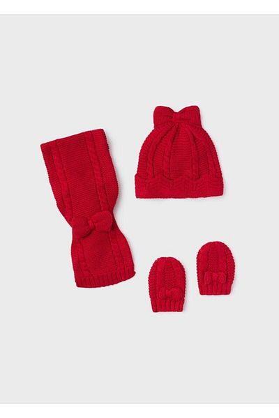 MAYORAL Baby Girl Scarf Beanie Gloves Knitwear Set L21k9430