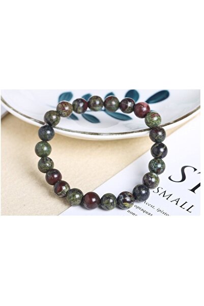 PİRAMİGO Doğal Taş Ejderha Kanı Unakit Kadın Erkek Çakra Bileklik