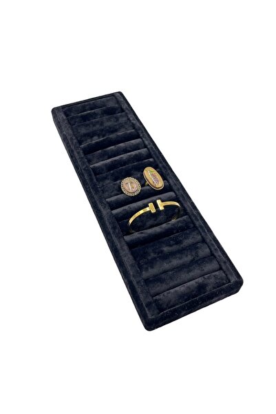 Zeyn Dekor Βάση στήριξης με δαχτυλίδια σε ρολό, Γκρι βάση προβολής κοσμημάτων...