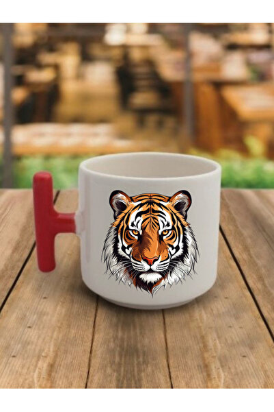 lili hediyelik كوب قهوة من السيراميك على شكل نمر - كوب هدية للشاي والقهوة