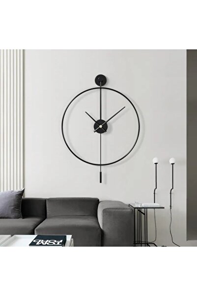 Black Timelles Tiktok Xxl (60X80CM) - Black Scorpion Yelkovan , Modern Decorative Metal Wall Clock