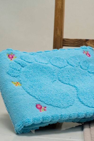 MaLana Havlu Footprint Embroidered Foot Towel Mat