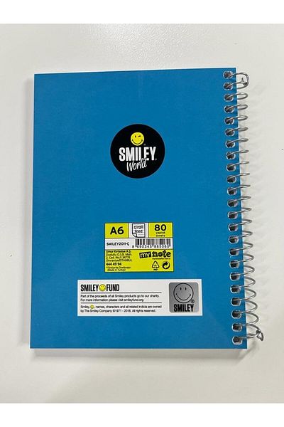 Mynote Smiley Notebook A6 80ypStriped