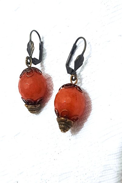 LADYMİRAGE YEŞİM TAŞI VİNTAGE KÜPE