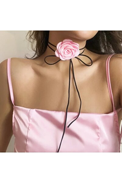 MutluBiDünya Vintage Gül Choker Kolye