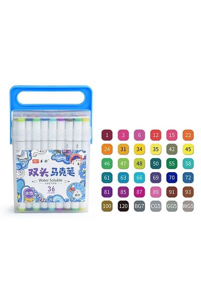 gebzeli Double-ended marker set water-based 36 pieces in box with special holding apparatus