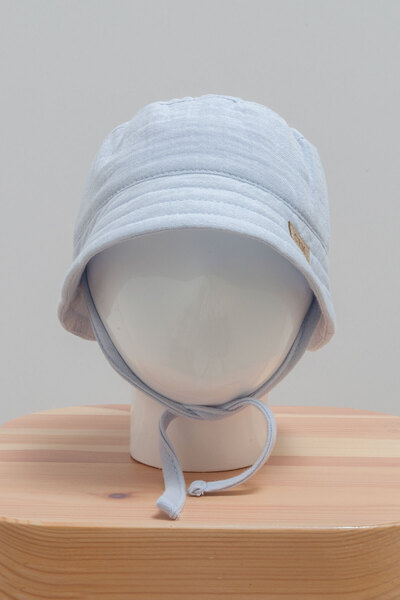 Caramell قبعة رجالية من Draw Boy Summer Collection باللون الأزرق 100% قطن موسلين