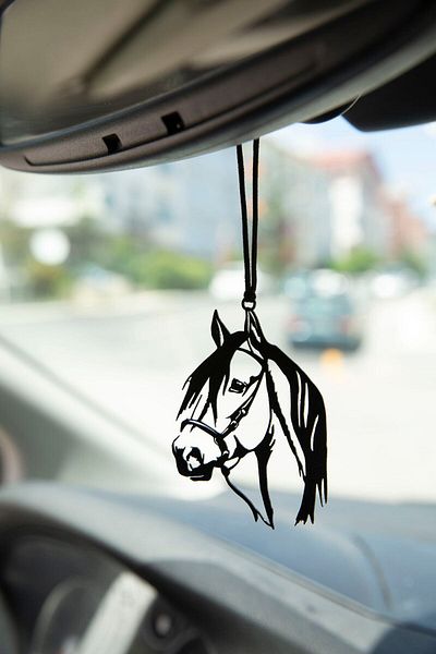 Car Ornament Metal Horse Rearview Mirror Ornament Souvenir Auto Accessory