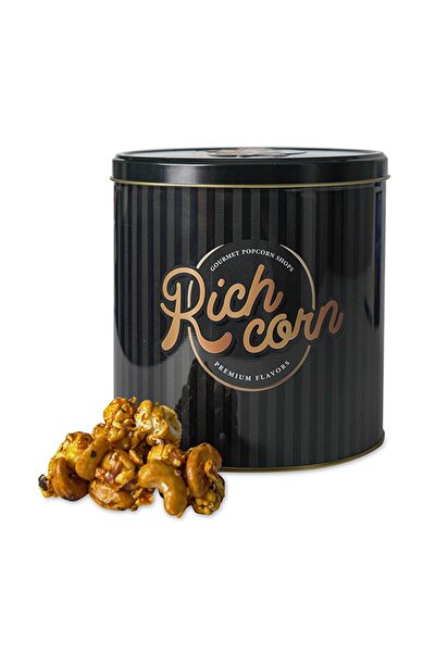 Rich Corn Kaju Karamelli Patlamış Mısır, Pop Corn , Orta Metal Kutu 600gr