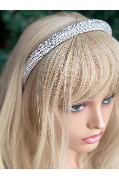 QUEEN AKSESUAR Trend fashion luxury crystal transparent silver row with stone...