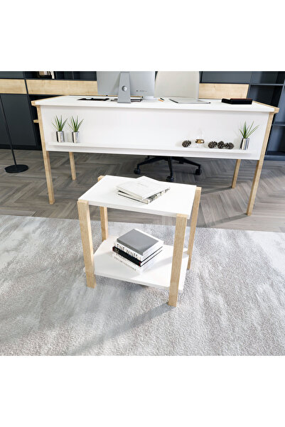 lagomood Zenith Sehpa Beyaz Meşe