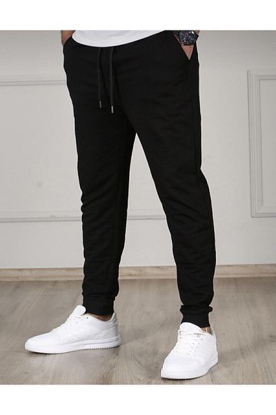 Tomris Black Slim Fit Jogger Sweatpants