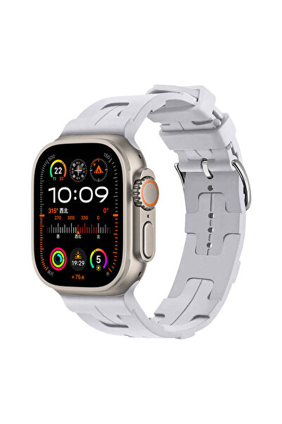 Rivor Apple Watch 2 3 4 5 6 7 8 9 Se 38 40 41mm Kayış Metal Tokalı Delikli De...