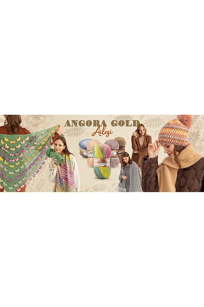 Alize Angora Gold Νήματα Πλεξίματος Χεριών 100 gr 3 Τεμάχια Χρώμα 161 Πούδρα