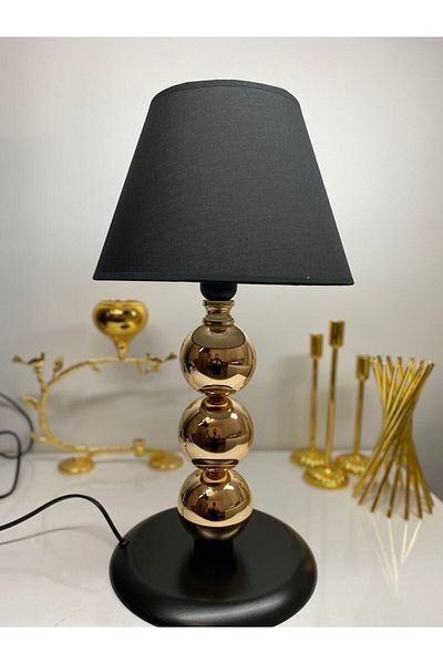 asellus Munis Series 3 Ball Exclusive Gold Plated Lampshade Lampshade Table Lamp Decoration with Fabric Head