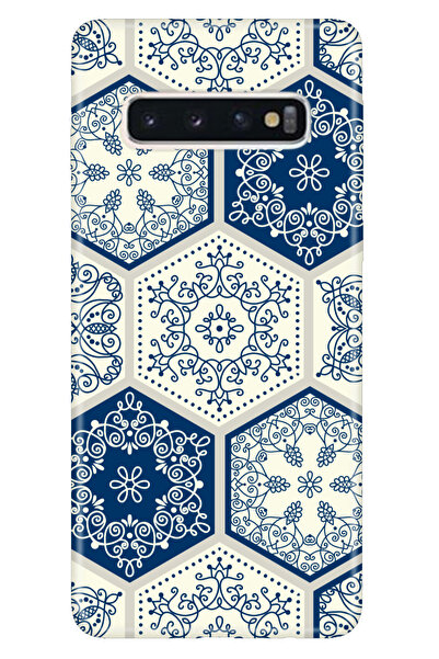 senada Samsung Galaxy S10 Plus Uyumlu Kılıf Desenli Baskılı Silikon Seramik