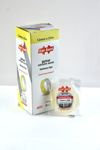 Dortel 12 Pieces 12x33 mt Stationery Tape Money Tape