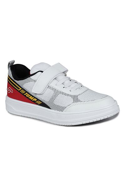 Jump 28128 Unisex Kids White - Red Velcro Orthopedic Lightweight Walking Sneakers