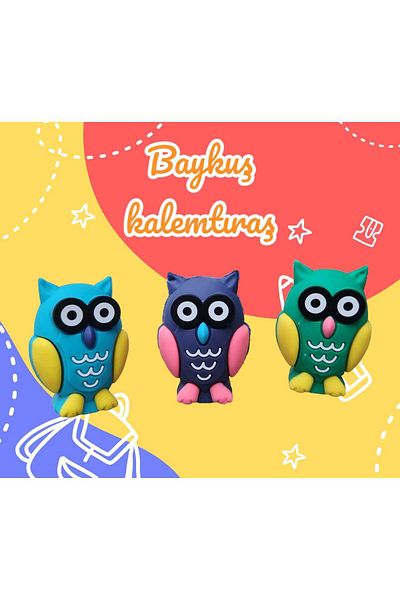 Rota Hediyelik New Owl Model Pencil Sharpener Pencil Opener 1 Piece Stationery Gift