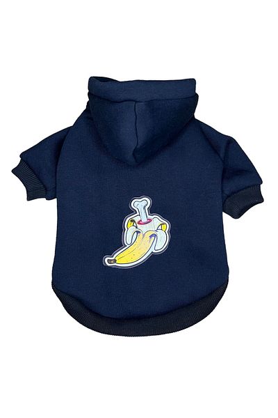 PetiliDünya Banana bone figure hoodie Cat & Dog Outfit Sweatshirt hoodies 100% cotton