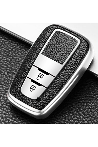 AYCANSTORE Husă Tpu pentru telecomandă Toyota cu 2 butoane (argintiu)