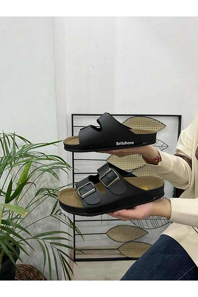 Behtah Kundura Unisex Double Buckle Daily Comfortable Outdoor Indoor Slippers