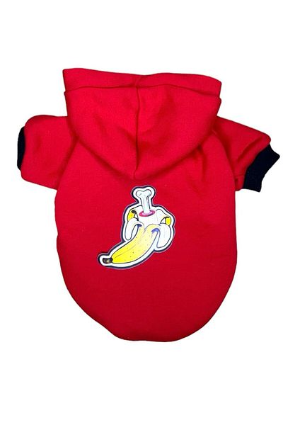 PetiliDünya Banana bone figure hoodie Cat & Dog Outfit Sweatshirt hoodies 100% cotton
