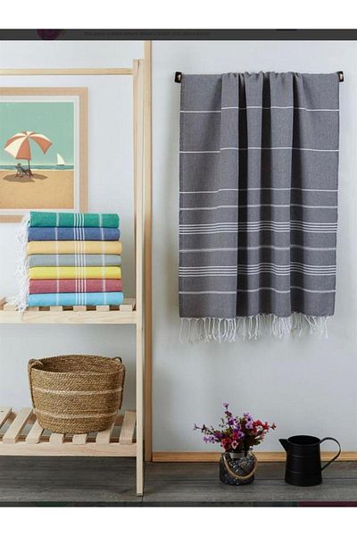 Beauty Box Luxury Spa Towel Green Color Beach Towel Cotton Loincloth Turkish Bath Bathhouse Beach Towel 90cmx170cm