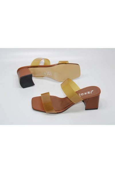 MND THICK HEEL TRANSPARENT THICK DOUBLE TAPE COMFORTABLE HOME-WORK-STREET SLIPPERS