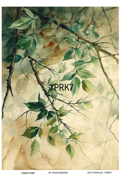 LİNEART Yaprak Serisi YPRK7 Desenli Pirinç Dekopaj 30x42