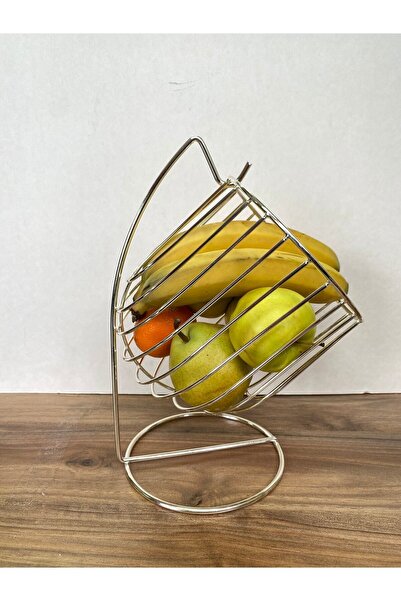 İmren Collection Metal Meyvelik & Yumurtalık Gümüş Renk