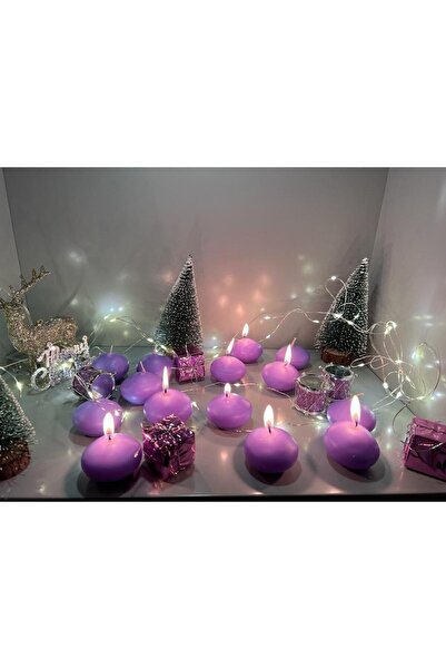 iv candles Homedecor 24'lü Lila Suda Yüzen Terapi Mum