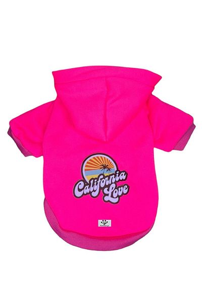 PetiliDünya California love Hooded Fleece Sweatshirt Dog And Cat Outfit & Dress