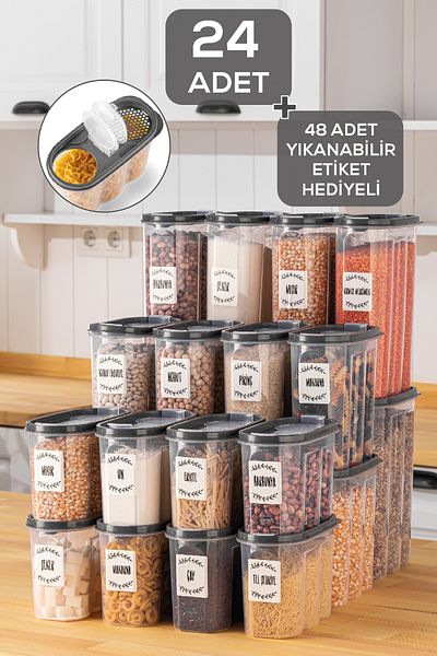 Herza House Set of 24 Oval Food Storage
