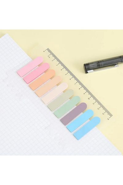 Kawaii Transparent Strip Post-it Oval Tip Soft Pastel Card
