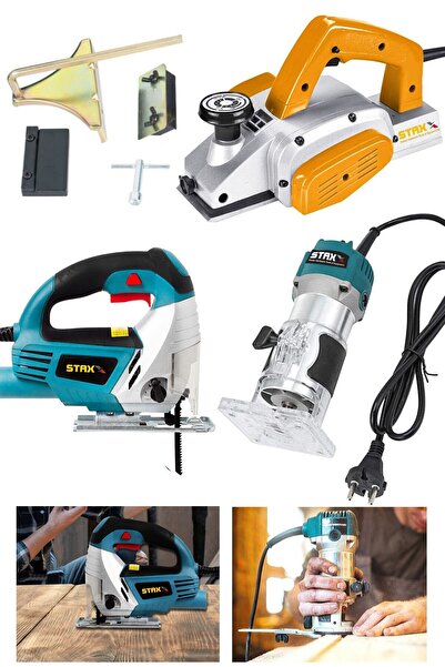 Genel Markalar 3'lü Usta Seti Freze Formika Kanal Açma Ahşap Rendeleme Planya Makinesi Ahşap Kesme Dekupaj