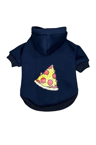 PetiliDünya Pizza Hooded Fleece Sweatshirt Dog And Cat Outfit & Dress