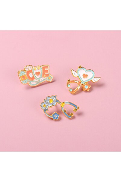 marimari Doktor - Hemşire Aksesuar Aksesuar Broş Yaka Iğnesi 3 Lü Set