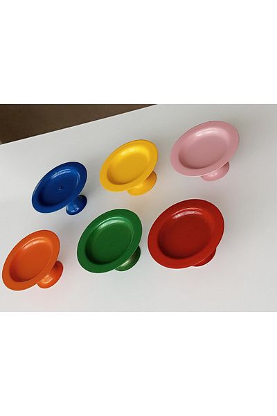 AZRAM HOUSE Colored 6 pieces of delight cups yellow, red, blue, green, orange, pink