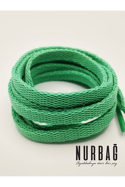 NURBAĞ DOKUMA Green Flat Lacing Sports Shoes 105 cm 2 Pieces Xc0007