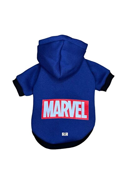PetiliDünya سويت شيرت بغطاء للرأس من Marvel Cat & Dog - سويت شيرت مطبوع