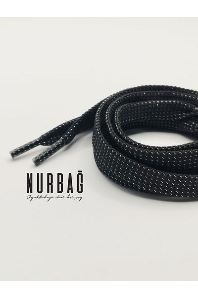 NURBAĞ DOKUMA SPORTS SHOES BLACK PATTERNED LACES 60 CM 1 PAIR XC0008