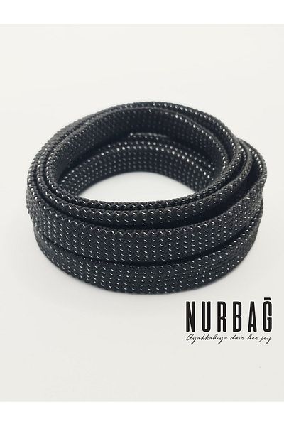 NURBAĞ DOKUMA SPORTS SHOES BLACK PATTERNED LACES 60 CM 1 PAIR XC0008