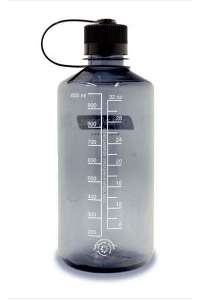NALGENE 32oz Tritan Flask - Water Bottle & Camping Flask with Black Hood
