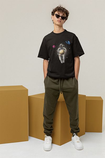 ADA BEBEK ÇOCUK Ανδρικό μπλουζάκι Oversize - 100% βαμβάκι, Crew Neck