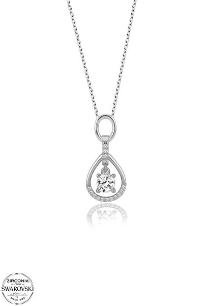 Swarovski Swarovski Zirconia Kadın Askı Pırlanta Montür Gümüş Kolye