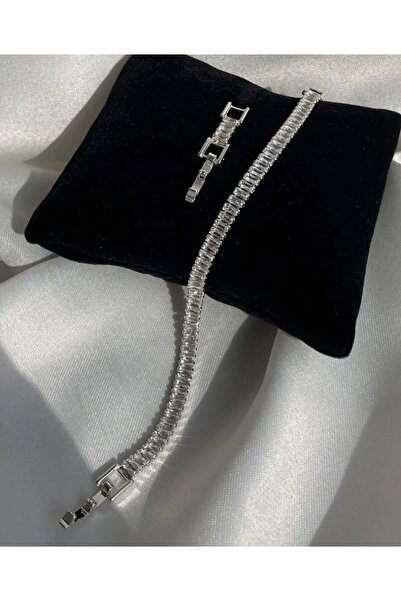 Accessories Gümüş Renk Su Yolu Zirkon Bileklik