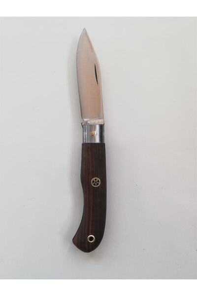 Hisar Mutfakta Cep Çakısı Kök Ceviz Saplı Isim Yazdırılabilir Kamp Bıçağı Işl...