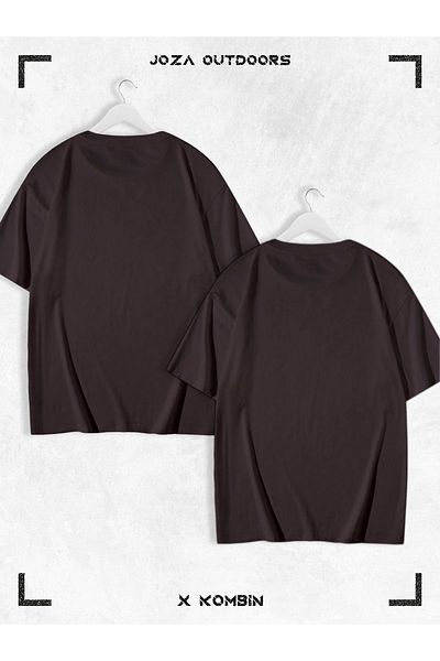 Joza Outdoors Γυναικεία Ανδρικά Unisex Lover Couple Συνδυασμός Βαμβακερό Oversize Πολύχρωμο καλοκαιρινό μπλουζάκι χωρίς στάμπα Σετ 2 τεμαχίων